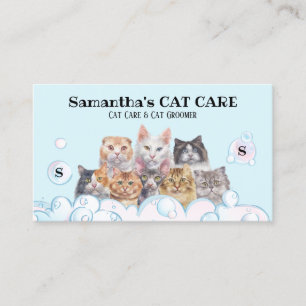 Vacation Cat Care Drop Ins Business Card