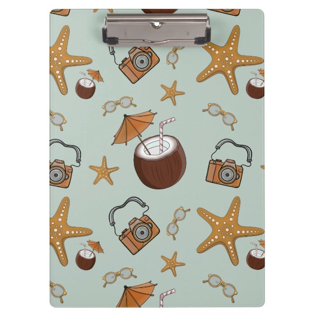 Vacation, Coconuts, and Cameras Clipboard (Front)