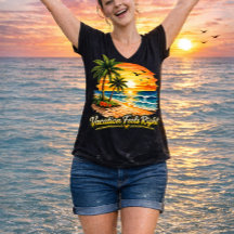 Vacation Feels Right Island V-Neck Shirt USA