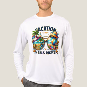 Vacation Feels Right Premium Long Sleeve USA Tri-Blend Shirt