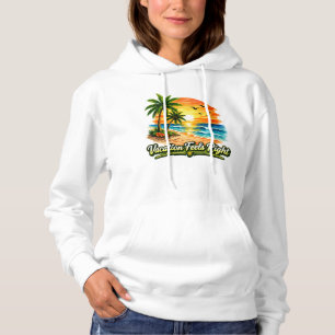 Vacation Feels Right Unisex Pullover Hoodie usa