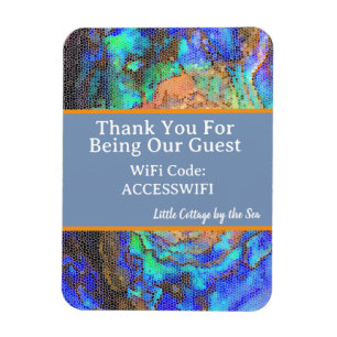 Vacation Home WiFi Access Code Beach House Magnet