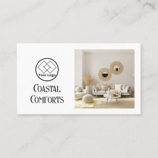 Vacation House Rental Modern| Custom QR Code Business Card