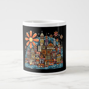 vacation in an island large coffee mug