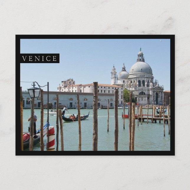 Vacation in Venice landscape black edge postcard (Front)