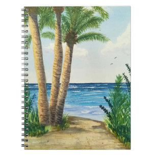 Vacation journal, beach, diary, Spiral Notebook