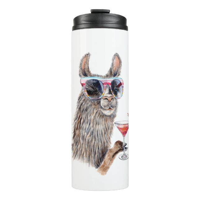 Vacation Llama Thermal Tumbler (Front)