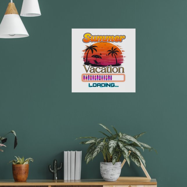 Vacation Loading Summer Sunset Beach Poster (Living Room 1)