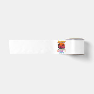 Vacation Loading Summer Sunset Beach Satin Ribbon