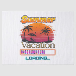 Vacation Loading Summer Sunset Beach Tissue Paper