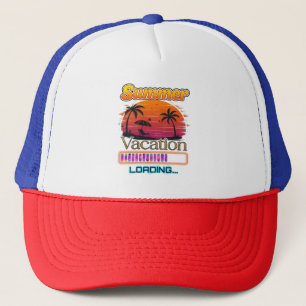 Vacation Loading Summer Sunset Beach Trucker Hat