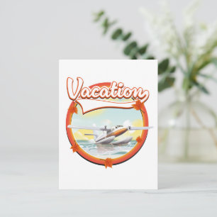 Vacation logo holiday postcard