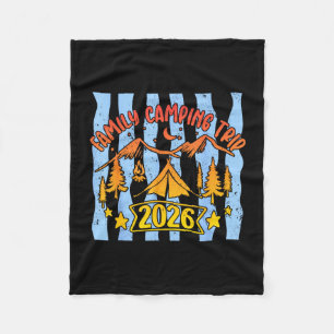 Vacation matching family camping trip 2026 fleece blanket