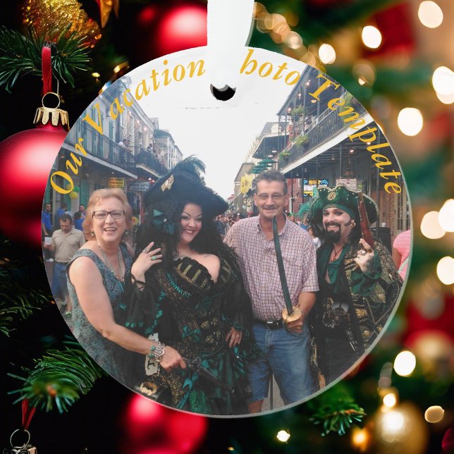 Vacation Memory Ornament Personalise Christmas (Creator Uploaded)