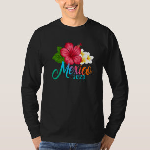 Vacation Mexico Tropical Hibiscus Flowers T-Shirt