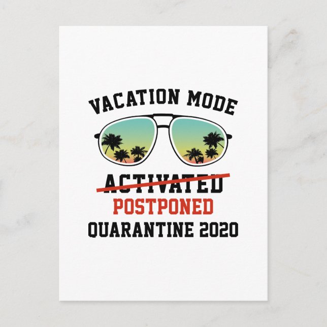 Vacation Mode Postponed Postcard (Front)