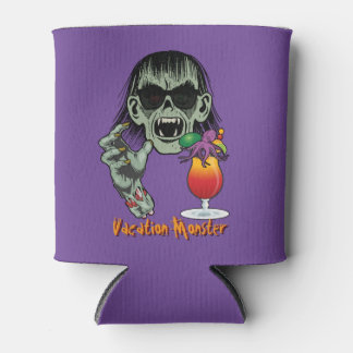 Vacation Monster T-Shirt Can Cooler