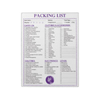 Vacation Packing List, Personalised Globe Monogram