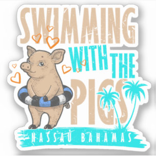 Vacation Pigs Nassau Bahamas Sticker Cruise