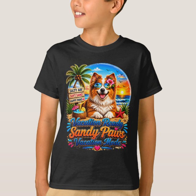 Vacation ready beach dog adventure  T-Shirt (Front)