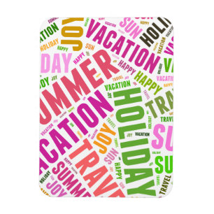 Vacation related words magnet