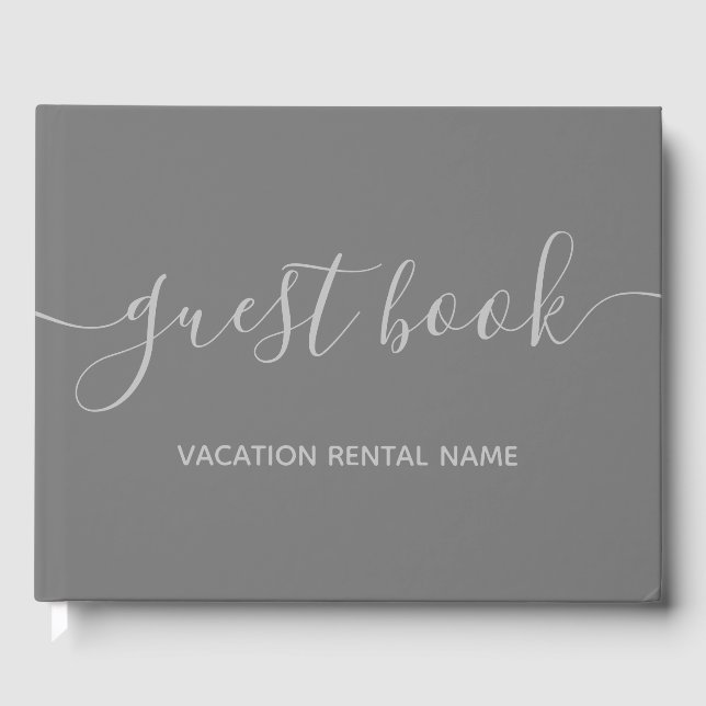 Vacation Rental Grey  Guest Book (Front)