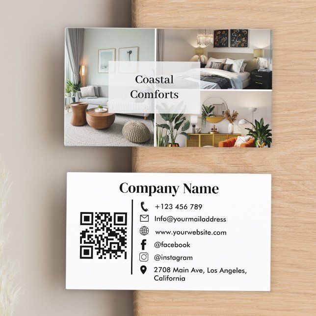 Vacation Rental Guest House QR Code Business Card (Creator Uploaded)
