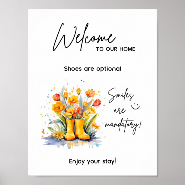 Vacation Rental House Welcome Sign (Front)