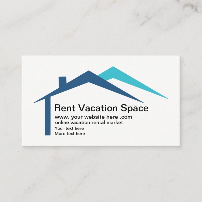 Vacation Rental Website Business Card (Front)