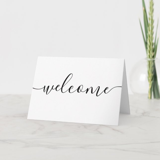 Vacation Rental White Welcome Note Card (Front)