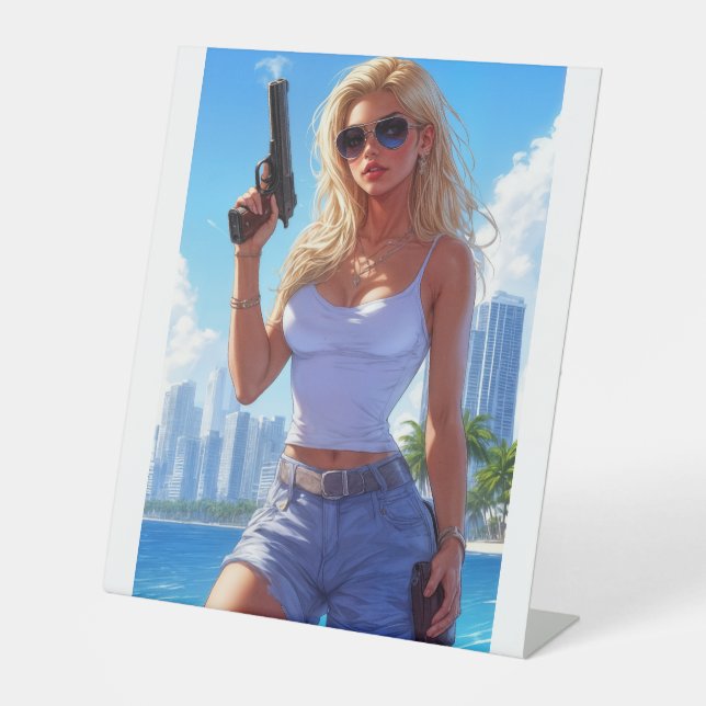 Vacation’s Over – Back from the Beach, Locked and  Pedestal Sign (Front)