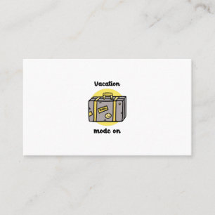 Vacation suitcase business card