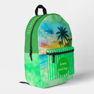Vacation, Summer Beach Days, Holiday Printed Backp Backpack