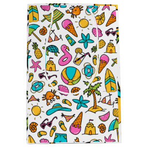 vacation summer beach pattern for fun medium gift bag