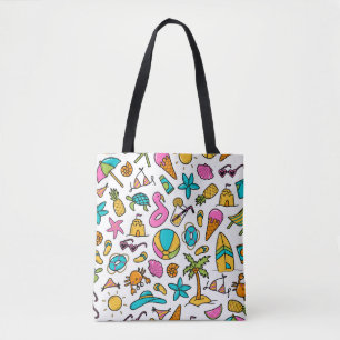 vacation summer beach pattern for fun   tote bag
