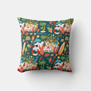 vacation summer party beach pattern      cushion
