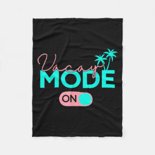 Vacation Summer Sunglasses and Palm Trees Vacay Fleece Blanket