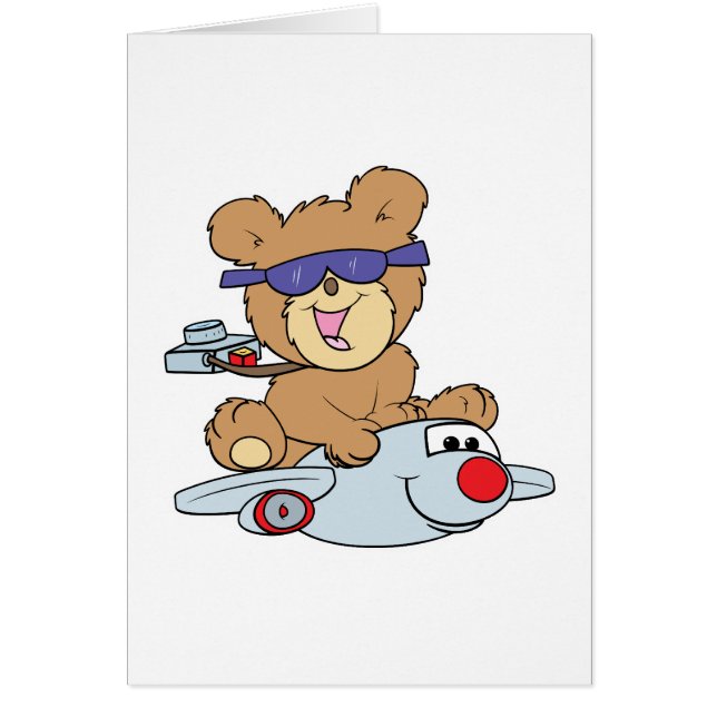 vacation teddy bear in plane (Front)