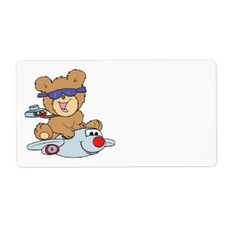 vacation teddy bear in plane