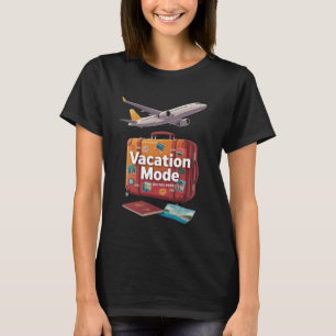Vacation Travel Suitcase Plane Mode Summer Adventu T-Shirt