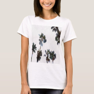 Vacation Tropical Palms Artistic Watercolor T-Shirt