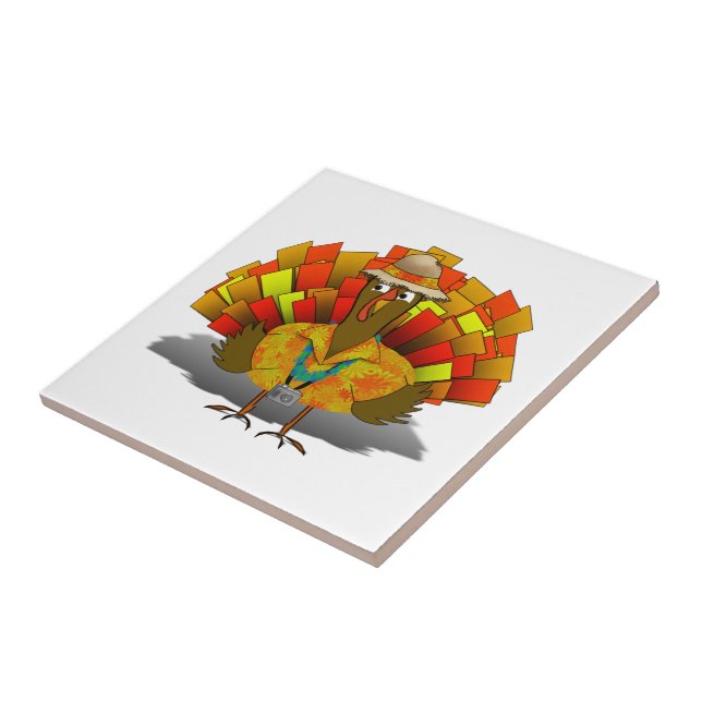 Vacation Turkey Thanksgiving Tile (Side)