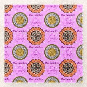 vacation vibes glass coaster