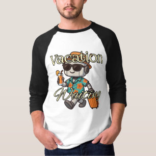 Vacation Waiting Robot Fun Summer Travel Men’s 3 T-Shirt