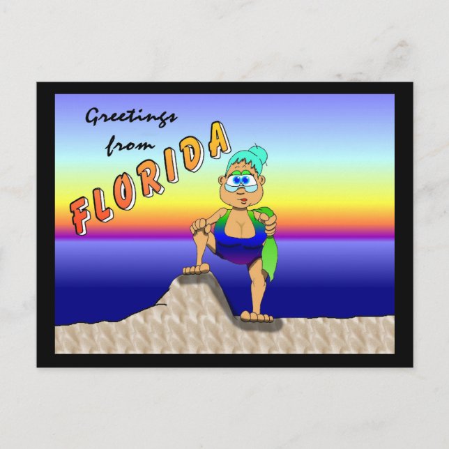 Vacationing Gladys Postcard (Front)