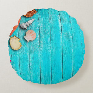 Vacations summer sun coneflower round cushion