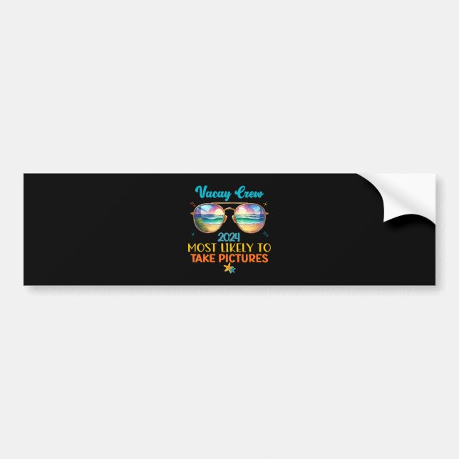 Vacay crew 2024 bumper sticker (Front)