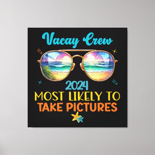 Vacay crew 2024 canvas print (Front)