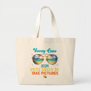 Vacay crew 2024 large tote bag