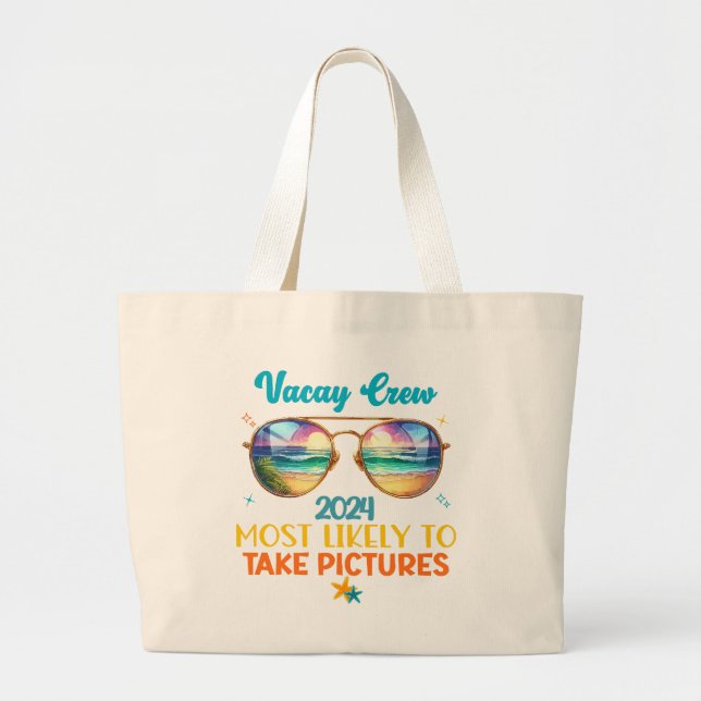 Vacay crew 2024 large tote bag (Front)